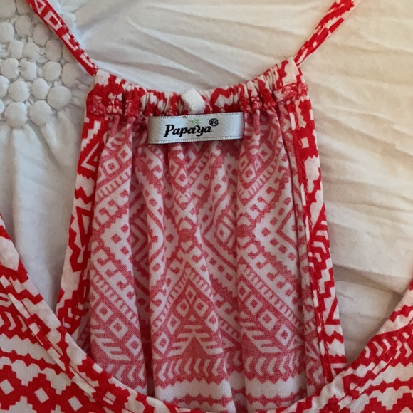 Red and White Aztec Tank - Picture 3 of 4